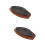 2Pcs Convenient Non-Stick Fish Serving Tray Round Cooking Pan Black 9