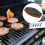 2Pcs Convenient Non-Stick Fish Serving Tray Round Cooking Pan Black 10