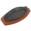 2Pcs Convenient Non-Stick Fish Serving Tray Round Cooking Pan Black 3