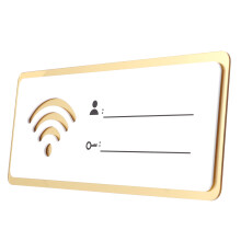 5Stk Acryl WiFi Passwort Schild Weiß Wiederbeschreibbar Für Shop