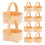 42Pcs Mini Wood Baskets with Handle Khaki Handwoven Storage for Home 2