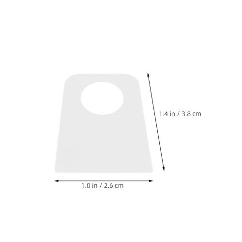 200Pcs Transparent Plastic Hang Tabs with Adhesive for Retail Display 1