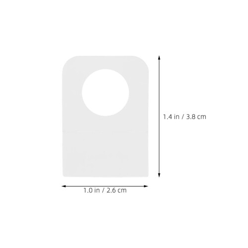 200Pcs Transparent Plastic Hang Tabs with Adhesive for Retail Display 2
