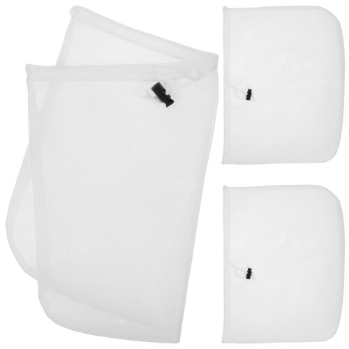 15Pcs White Polyester Jar Cloth Covers for Glass Bottles and Storage