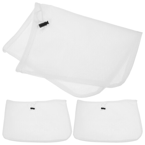 15Pcs White Polyester Jar Cloth Covers for Glass Bottles and Storage 2