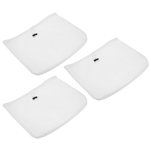 15Pcs White Polyester Jar Cloth Covers for Glass Bottles and Storage 1