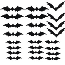 Halloween Bat vastklampt zelfklevende PVC-sticker-vierentwintig