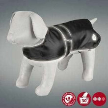 Cappotto per cane - TRIXIE - Orléans 35cm - Fodera morbida in peluche - Zampa riflettente - Nylon nero