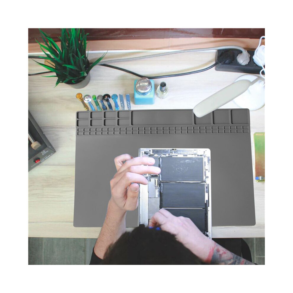 Silicone Soldering Mat Electronic Repair Mat For Laptop, Watch, Cellphone - Solder Pad Heat Resistant 932 Fahrenheit 6133495389146