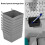 8 Pieces Pegboard Bins Kit Pegboard Parts Storage Pegboard Accessories Workbench Bins for Organizing Hardware(Grey) 2