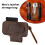 Handmade Leather Sheath Folding Knife Flashlight Holder EDC Tool Brown 9