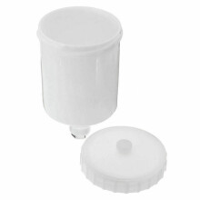 Car 600ML Plastic Air Gravity Feed Spray Paint-Gun Airbrush Cup Pot Fast Mover Threaded Connector for JET