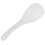 Kitchen Dotted White Plastic Flat Rice Scoop Paddle Meal Spoon 1