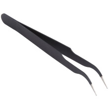 Edelstahl Anti magnetische Anti statische gebogene Spitzen Pinzette