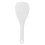 Kitchen Dotted White Plastic Flat Rice Scoop Paddle Meal Spoon 10