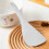 Kitchen Dotted White Plastic Flat Rice Scoop Paddle Meal Spoon 3