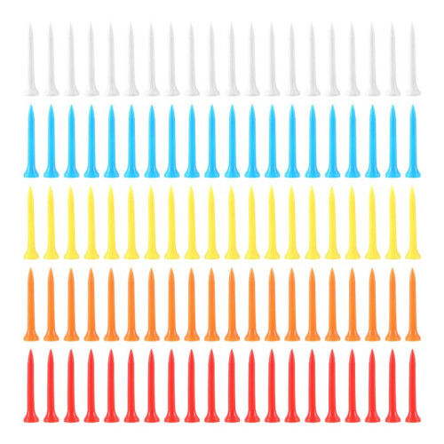 100 Pz Plastica  Tee 54 Millimetri Colore Misto