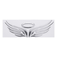 3D Chrome Angel Wing Sticker Sticker Auto Auto Emblem Decal Decoratie Kleur Zilver