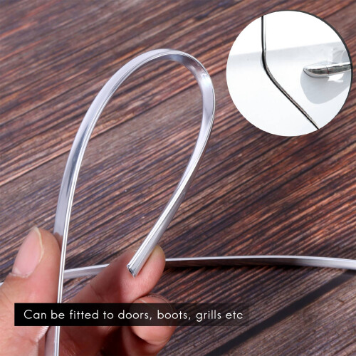 20FT Chrome Moulding Trim Strip Car Door  Scratch Guard Protector Cover Silver 2