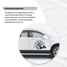 1Pcs Car Off-Road SUV Side Body Sticker Compass Mountain Decals Sticker for SUV Off-Road Waterproof