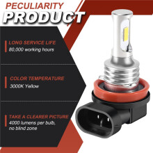 H11 H8 H16 80W 4000LM 3000K Yellow Tech LED Fog Lights Conversion Bulbs Kit