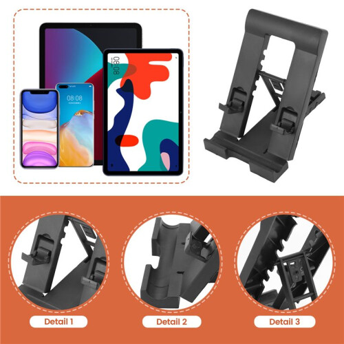 Desktop Tablet Computer Stand Multi-Stage Foldable Portable Desktop Student Learning Machine Stand for  (Black) 2