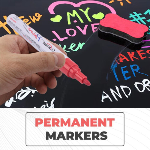 Paint  Pens - 5 Colors Permanent Oil Based Paint Markers, Medium Tip, Quick Dry and Waterproof 2