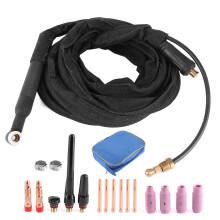 Two-Pin Socket TIG Welding Torch Air-Cooled Lift TIG Torch150Amp Electric Cable Wire Connector M16x1.5Replaceable Tig Torch Anti-Aging Rubber