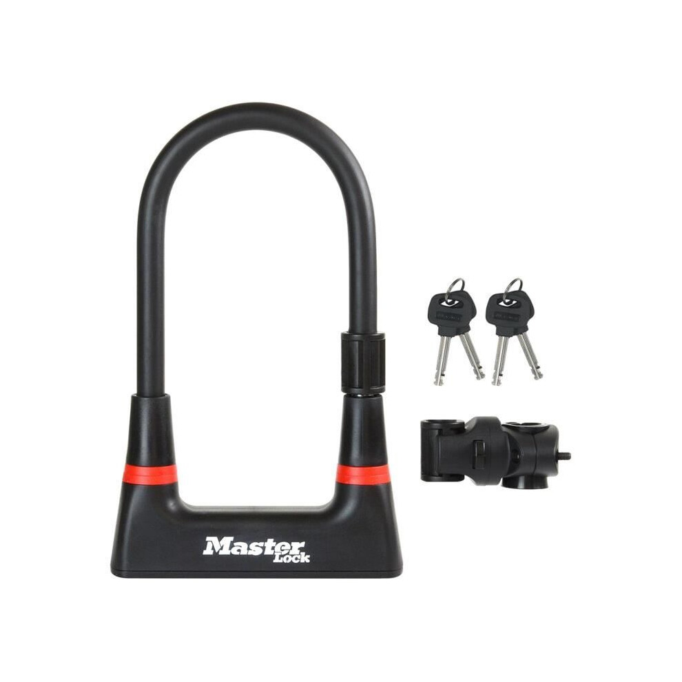 Master Lock U Bike Lock - 8279Eurdpro - Case-Hardened Steel, Key, Certified