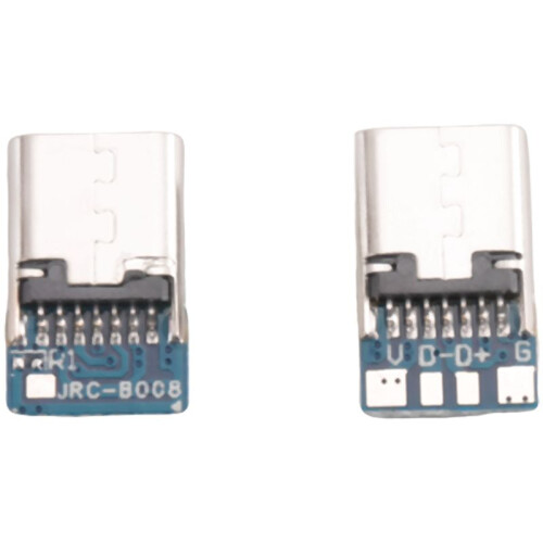 10 Pcs USB 3.1 Type C Connector 14 Pin Female Socket Receptacle Through Holes PCB 180 Vertical Shield USB-C1 2