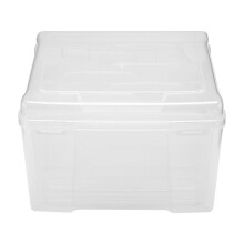 Greeting Card Organizer & Storage Box with 6 Adjustable Dividers for Holiday Birthday Get Well Cards Photos, Crafts Ect.