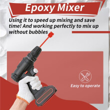 4Pack Resin Mixer Paddles,Epoxy Mixer Attachment for Drill, Reusable Paint Mixer,for Epoxy Resin,Ceramic Glaze,Silicone