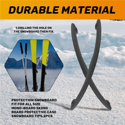 Protection Snowboard Fit for All Size Mono-Board Skiing Board Protective Case Snowboard Tips,2Pcs 2