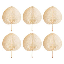 Natural Handmade Straw Fan Hand-Woven Leaf Hand Woven Summer Cooling Mosquito Repellent Hand Fans Farmhouse Decor