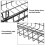 Hanging Basket for Wire Wall Grid Panel, Multi-Function Wall Storage and Display Basket, 40X10X5CM, Black Painted 4