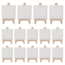 14-Delige -Canvas en Schildersezelborstelset, Canvas 4X4 Inch, Voorgerekt Canvas, -Schilderset, Kinderschilderfeest
