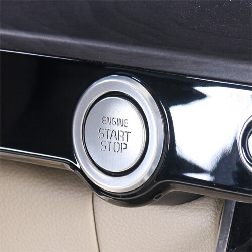 Car START Engine Button Cover Stop Key Ignition  Sticker Trim for  Carnival KA4 2021 2022 Silver 2