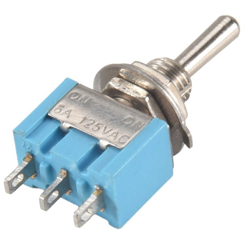 10Pcs SPDT  Toggle  3-Pin 2 Position / Miniature Toggle  6A 125V AC Toggle  MTS-102 1