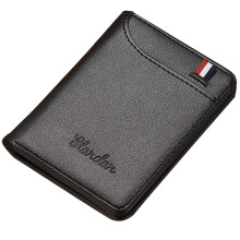 UltradüNner Karten Halter für Herren, Brieftasche, Akten Tasche, Tragbarer Anti-Entmagnetisierung Dokumenten Karten Halter, Schwarz