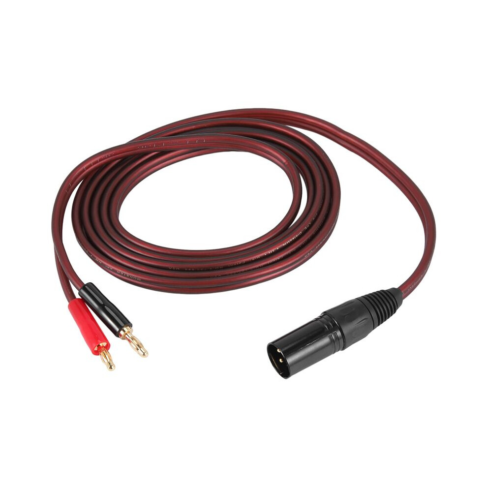 Xlr To Banana Speaker Cable,Xlr 3 Pin Male To Dual Banana Plugs Audio Cable, -Plated 4Mm Plug To Xlr3 Pro Hifi Gold 4711909012136