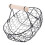 Wooden Handle Metal Retro Basket Portable Multi-Function Vegetable Fruit Egg Groceries Practical Storage Basket Organizer Black 4