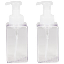2 Paket Schaum Seifen Spender 15Oz Nachfüllbarer Schaum Flüssige Handseife Leerer Plastik Pumpen Flaschen Behälter - Klar 450 Ml