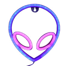 Alien Led neonfény hálószoba falra, lágy fényű neonreklámok függőlyukakkal, USB elemmel működő romantikus neon dekoráció, biztonságos,