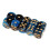 3x6-sided Game Dice 16mm Dice for Board Games and Teaching Math Blue+B 1