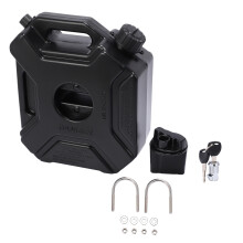 5L Liter Schwarzer Kraftstoff Tank KöNnen Auto Motorrad Ersatzbenzin ÖLtank Backup Jerrycan KraftstoffkrüGe Kanister mit Schloss & SchlüSsel