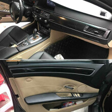 Auto-Interieurbekleding Beschermfolie Decoratie 5D Koolstofvezel Vinyl Sticker voor  5 Serie 525I 530I E60 2003-2010 LHD