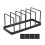 Euro Kitchen Organizer for Plates, Cutting Boards Bakeware Reusable Containers, and Lids Holder Rack Black 1