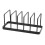 Euro Kitchen Organizer for Plates, Cutting Boards Bakeware Reusable Containers, and Lids Holder Rack Black 5