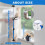 Cabinet Jack Support Pole,19-45in Adjustable Telescopic Support Rod,Maximum Load 40kg, Cabinet Support Pole 2PCS 8