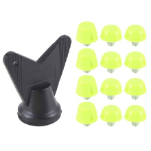 12 Pièces Pointes de Chaussures de Football Crampons de Botte de Football Vis à Filetage M5 7mm 10mm Goujons de Remplacement Antidérapants Vert